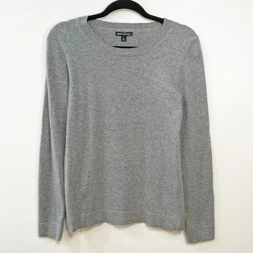 New J.Crew Cotton Wool Teddie Sweater Heather Gray Small